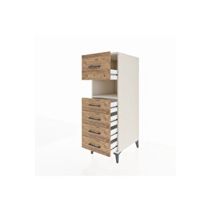 Kronos Dolap Tek Raflı 5 Çekmeceli 44x59x134 Aytaşı-çam