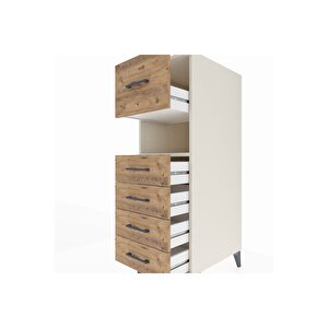 Kronos Dolap Tek Raflı 5 Çekmeceli 44x59x134 Aytaşı-çam