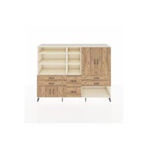Hyperion Dolap 10 Raflı 6 Çekmeceli 4 Kapaklı 220x44x163 Aytaşı-çam