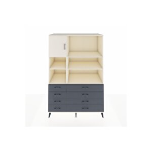 Kronos Dolap 7 Raflı 8 Çekmeceli Tek Kapaklı  132x59x195 Aytaşı-aytaşı/antrasit