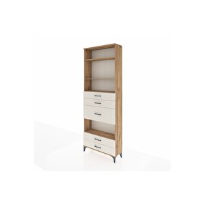 Arges Dolap 4 Raflı 5 Çekmeceli 88x30x243 Çam-aytaşı