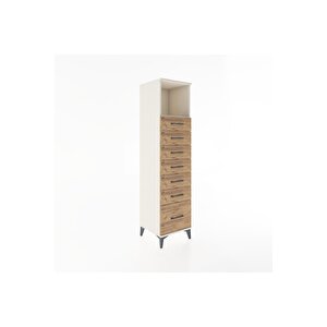 Hyperion Dolap Tek Raflı 7 Çekmeceli 44x44x182 Aytaşı-çam