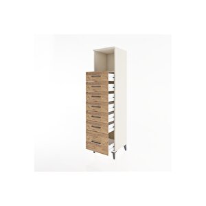 Hyperion Dolap Tek Raflı 7 Çekmeceli 44x44x182 Aytaşı-çam