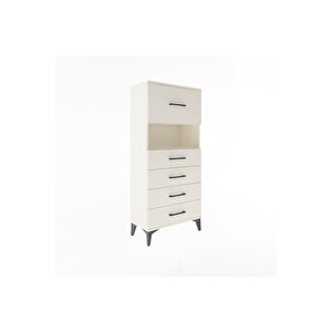 Arges Dolap Tek Raflı 5 Çekmeceli 60x30x134 Aytaşı-aytaşı