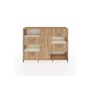 Hyperion Dolap 10 Raflı 9 Kapaklı 220x44x163 Çam-çam/aytaşı