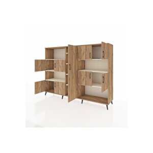 Hyperion Dolap 10 Raflı 9 Kapaklı 220x44x163 Çam-çam/aytaşı