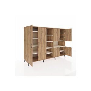 Kronos Dolap 13 Raflı 6 Kapaklı 220x59x163 Çam-çam/aytaşı