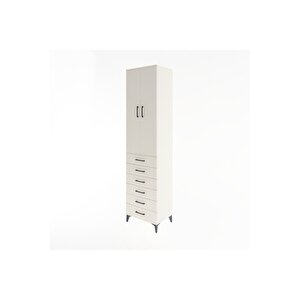 Hyperion Dolap 4 Raflı 6 Çekmeceli 2 Kapaklı 60x44x243 Aytaşı-aytaşı