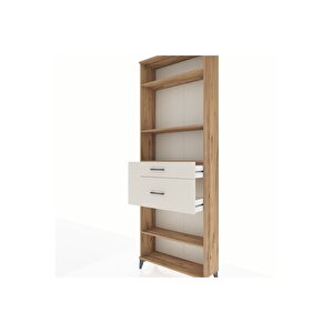 Arges Dolap 4 Raflı 2 Çekmeceli 88x30x243 Çam-aytaşı