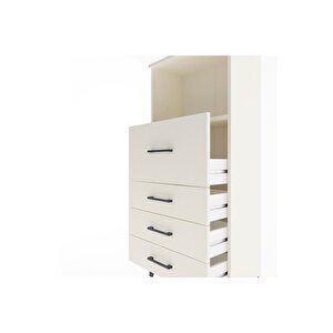 Arges Dolap Tek Raflı 4 Çekmeceli 60x30x134 Aytaşı-aytaşı