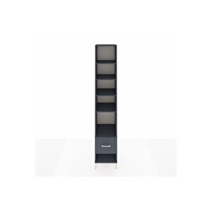 Hyperion Dolap 5 Raflı Tek Çekmeceli 44x44x243 Antrasit-antrasit