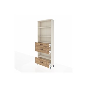 Arges Dolap 4 Raflı 3 Çekmeceli 88x30x243 Aytaşı-çam