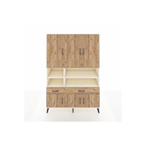 Hyperion Gardrop 8 Raflı 2 Çekmeceli 6 Kapaklı 132x44x195 Aytaşı-çam