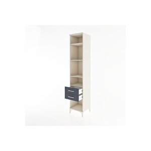 Hyperion Dolap 4 Raflı 2 Çekmeceli 44x44x221 Aytaşı-antrasit