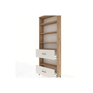 Arges Dolap 5 Raflı 2 Çekmeceli 88x30x243 Çam-aytaşı