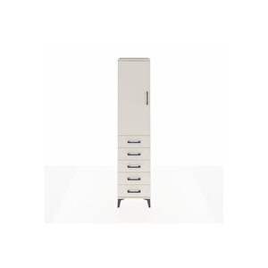 Hyperion Dolap 3 Raflı 5 Çekmeceli Tek Kapaklı 44x44x195 Aytaşı-aytaşı