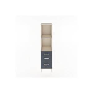 Hyperion Dolap 2 Raflı 3 Çekmeceli 44x44x182 Aytaşı-antrasit