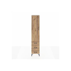 Arges Dolap 4 Raflı 3 Çekmeceli Tek Kapaklı 44x30x221 Aytaşı-çam