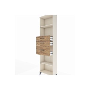 Arges Dolap 3 Raflı 3 Çekmeceli 60x30x221 Aytaşı-çam