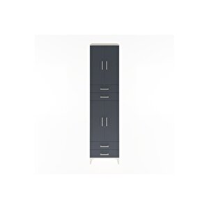 Hyperion Dolap 5 Raflı 4 Çekmeceli 4 Kapaklı 60x44x243 Aytaşı-antrasit