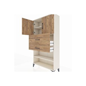 Arges Dolap 3 Raflı 2 Çekmeceli 2 Kapaklı 88x30x163 Aytaşı-çam