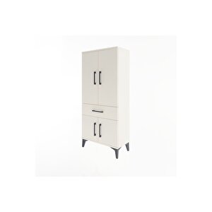Arges Dolap 2 Raflı Tek Çekmeceli 4 Kapaklı 60x30x134 Aytaşı-aytaşı