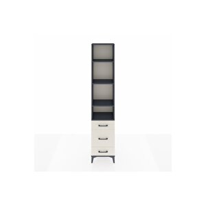 Arges Dolap 4 Raflı 3 Çekmeceli 44x30x221 Antrasit-aytaşı