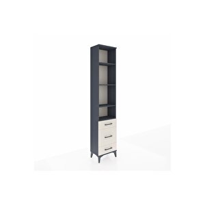 Arges Dolap 4 Raflı 3 Çekmeceli 44x30x221 Antrasit-aytaşı