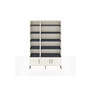 Arges Dolap 10 Raflı 3 Kapaklı 132x30x195 Aytaşı-aytaşı/antrasit
