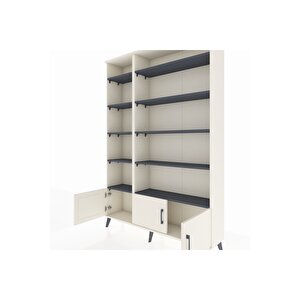 Arges Dolap 10 Raflı 3 Kapaklı 132x30x195 Aytaşı-aytaşı/antrasit