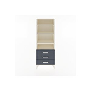 Arges Dolap 4 Raflı 3 Çekmeceli 60x30x163 Aytaşı-antrasit