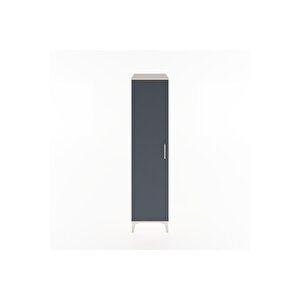 Hyperion Dolap 2 Raflı Tek Kapaklı Tek Askılı 44x44x182 Aytaşı-antrasit