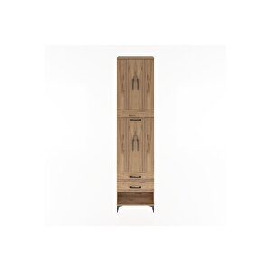 Hyperion Dolap 3 Raflı 3 Çekmeceli 4 Kapaklı 60x44x243 Çam-çam