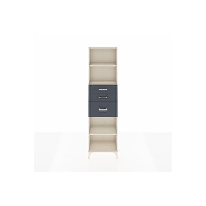 Arges Dolap 3 Raflı 3 Çekmeceli 60x30x221 Aytaşı-antrasit