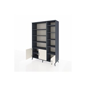 Hyperion Dolap 10 Raflı 3 Kapaklı 132x44x195 Antrasit-aytaşı/antrasit