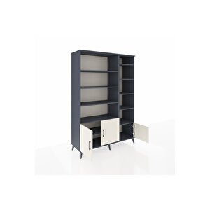 Hyperion Dolap 10 Raflı 3 Kapaklı 132x44x195 Antrasit-aytaşı/antrasit
