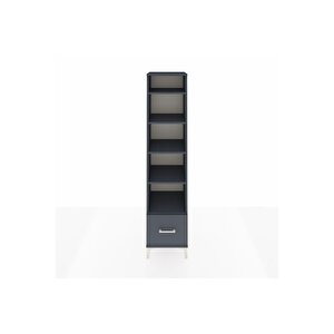 Hyperion Dolap 5 Raflı Tek Çekmeceli 44x44x195 Antrasit-antrasit