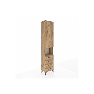 Arges Dolap 3 Raflı 4 Çekmeceli Tek Askılı 44x30x221 Çam-çam