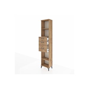 Arges Dolap 3 Raflı 3 Çekmeceli 44x30x221 Çam-çam