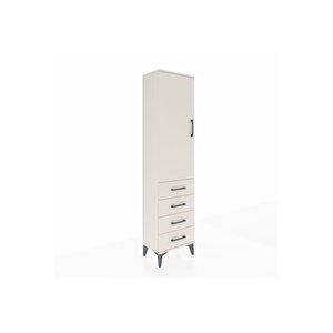 Arges Dolap 2 Raflı 4 Çekmeceli Tek Kapaklı 44x30x182 Aytaşı-aytaşı