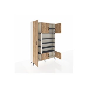 Arges Dolap 10 Raflı 5 Kapaklı 132x30x195 Aytaşı-çam/antrasit