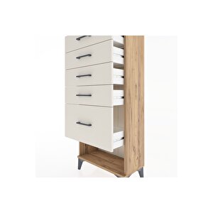 Hyperion Dolap 5 Çekmeceli 60x44x134 Çam-aytaşı