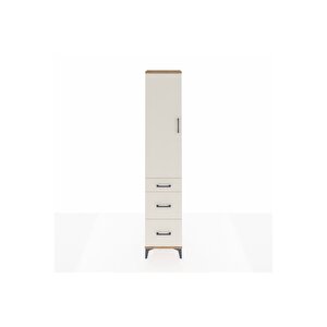 Arges Dolap 3 Raflı 3 Çekmeceli Tek Kapaklı 44x30x221 Çam-aytaşı