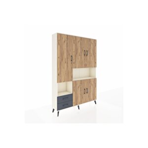 Arges Dolap 10 Raflı 2 Çekmeceli 5 Kapaklı 132x30x195 Aytaşı-çam/antrasit