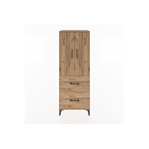 Hyperion Dolap 3 Raflı 2 Çekmeceli 2 Kapaklı 60x44x163 Çam-çam