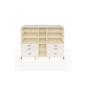 Kronos Dolap 10 Raflı 6 Çekmeceli  220x59x163 Aytaşı-aytaşı