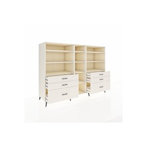 Kronos Dolap 10 Raflı 6 Çekmeceli  220x59x163 Aytaşı-aytaşı