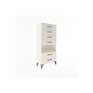 Arges Dolap Tek Raflı 6 Çekmeceli 60x30x134 Aytaşı-aytaşı