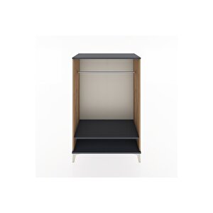 Hyperion Dolap Tek Raflı Tek Askılı 88x44x134 Çam-antrasit