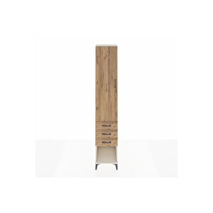 Hyperion Dolap 4 Raflı 3 Çekmeceli Tek Kapaklı 44x44x243 Aytaşı-çam